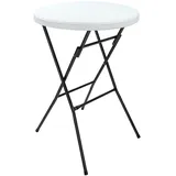 CASARIA Stehtisch Ø 72 x 110 cm weiß klappbar 2 St.