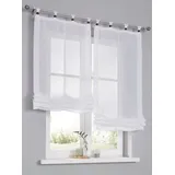 Heine Raffrollo HEINE HOME Gr. 3, braun (weiß, braun), B:80cm H:140cm, Raffrollos