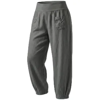 OriginalYou Leinenhosen Damen luftige Sommerhose 100% Leinen mit weitem Bein leichte Schlupfhose mit Gummizug ideal für Lagenlook - 44-46