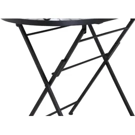 Siena Garden Como Serviertisch 41 x 67,5 x 60 cm schwarz matt/grau