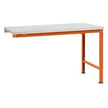 Manuflex Ansatztisch UNIVERSAL Spezial, Tischplatte Kunststoff, 1500x1000, rotorange