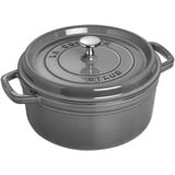 Staub 4 Quart Round Cocotte, Graphitgrau