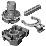 Gedotec Möbelfüße Küchen-Unterschrank Sockelfüße höhen-verstellbar Kunststoff schwarz | Stellfuß mit Höhe 80 mm | KOMPLETT Set | Verstellfüße 500 kg Tragkraft | 4er Set - Schrank-Füße für Möbel