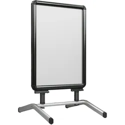 Plakatständer A1 | 32mm | 4xFüßig | B:H 594 x 1041 mm | Schwarz | Kundenstopper, Werbetafel, Werbeaufsteller, Gehwegaufsteller