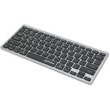Manhattan 180559 Tastatur RF Wireless + Bluetooth Schwarz, Grau