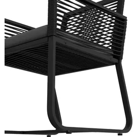 Outsunny Rattan Set 3-tlg. Schwarz