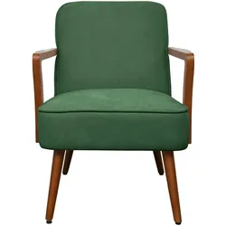 SVITA TUVA Loungesessel Akzentstuhl vintage Wohnzimmer Schlafzimmer Dunkelgrün