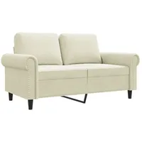 VidaXL 2-Sitzer-Sofa Creme 120 cm Samt