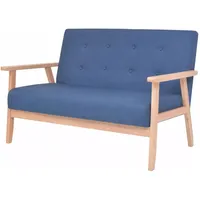 vidaXL 2-Sitzer-Sofa Stoff Blau