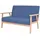 vidaXL 2-Sitzer-Sofa Stoff Blau