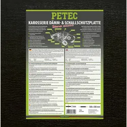 PETEC 87610 Dämmplatte Schallschutzplatte Bitumen 500 x 500 x 2mm Lärmschutzplatte