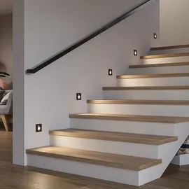 ARCCHIO Neru LED-Einbaulampe 2 eckig schwarz Aluminium