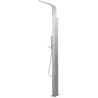 vidaXL Gartendusche Edelstahl Silber 210 cm