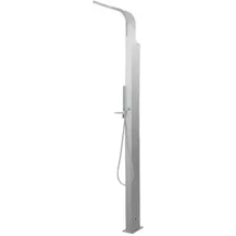 vidaXL Gartendusche Edelstahl Silber 210 cm