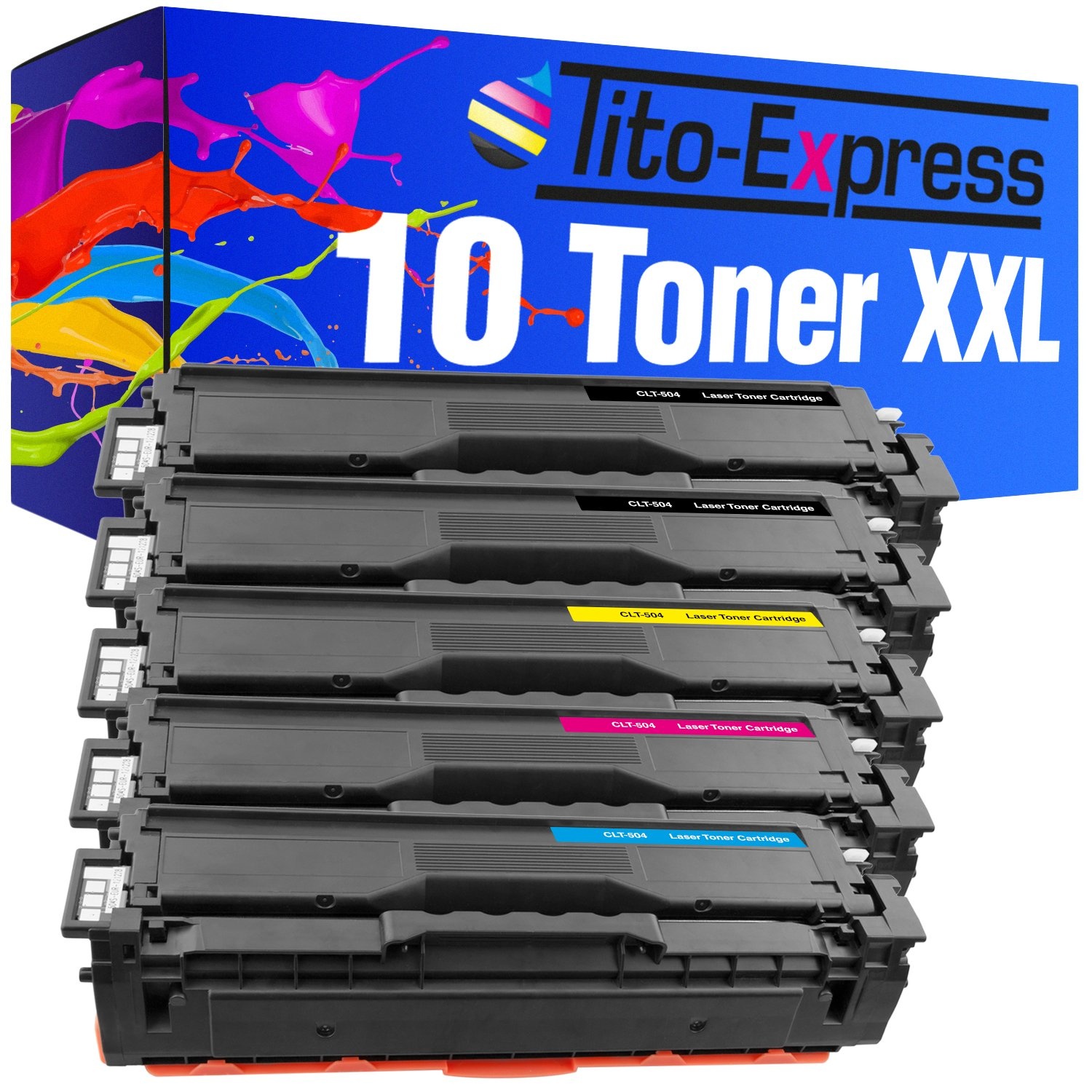 Tito-Express PlatinumSerie 10 Laser-Toner XXL ersetzt Samsung CLT-504S | kompatibel mit Xpress C1860FW C1810W CLX-4195N CLX-4195FW C1810W CLP-415N CLP-415NW
