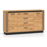Feldmann-Wohnen Kombikommode 160 x 90 x 40 cm Gold / Braun / Schwarz