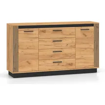 Feldmann-Wohnen Kombikommode 160 x 90 x 40 cm Gold / Braun / Schwarz