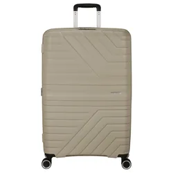 Hartschalen-Trolley AMERICAN TOURISTER "FLYTWIST, verschiedene Größen und Farben", Gr. B/H/T: 50cm x 78cm x 30cm 101 l, gelb (sandstone), Polypropylen, Koffer, Hartschalen-Koffer personalisierbar Volumenerweiterung