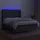 vidaXL Boxspringbett mit Matratze & LED Dunkelgrau 140x200 cm Stoff