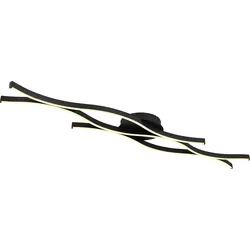 LED-Deckenleuchte Relo in Opal/Schwarz max. 35 Watt Deckenlampe