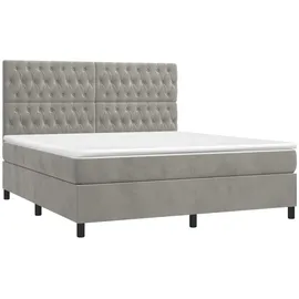 vidaXL Boxspringbett 180 x 200 cm Hellgrau