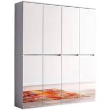 trendteam Garderoben-Set Mirror 8 Türen weiß