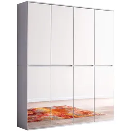 trendteam Garderoben-Set Mirror 8 Türen weiß