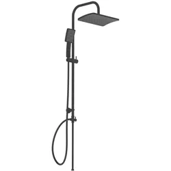 Schütte MALLORCA Überkopf-Brauseset, Schwarz matt, Duschbrausen, Brausen, Duschkopf, Regendusche, Duschkopf Regendusche, dusche