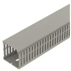 OBO 6132502 Verdrahtungskanal METRA Set 60x60 7030 Polyvinylchlorid steingrau RAL 7030 VDK 6060 sgr - 2 Meter