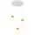 GLOBO LED Pendelleuchte 3-flg. 51 cm rund/Glas/Holz/Metall