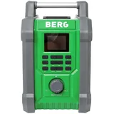 BERG ABR 30 Baustellenradio mit DAB+, Bluetooth 5.3 und Li-Ion Akku I Robuster Sound für Profis I IP54 staub- & spritzwassergeschützt I 2×15 W Lautsprecher, Farbdisplay, USB-Ladefunktion I 15 h Akkula