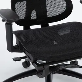 Trisens Bürostuhl in moderner Mesh-Optik mit Fußstütze ergonomischer Drehstuhl mit Nacken und Lordosenstütze - Gamingstuhl mit atmungsaktiver Netzrückenlehne und Wippfunktion