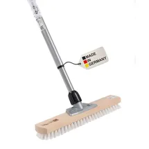 BawiTec Schrubber Großraumschrubber 40cm mit Teleskopstiel 200cm Weiß