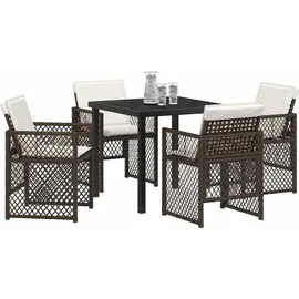 vidaXL Gartenmöbel-Set 5-tlg. Braun