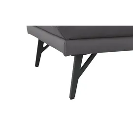 HIMOLLA Eckcouch Leder 2-Sitzer Schwarz