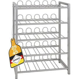 Haku-Möbel Weinregal 54 x 31 x 76 cm Silber