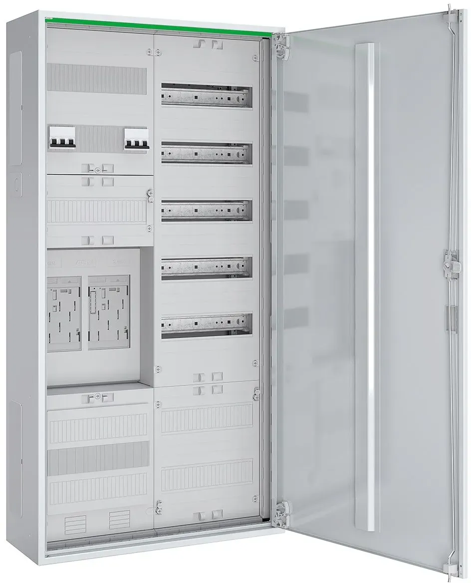 ABN ABNRS207E0082 Zählerschrank eHZ, 2Z, 1V, 1APZ, HS, IP44, SKII, 5-polig, BxHxT 550x1100x210 mm, weiß