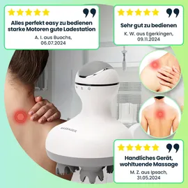 casativo Kopf- und Körper-Massagegerät 4 Massageköpfe