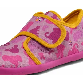 Affenzahn Hausschuh Baumwolle Movy Vogel für Kinder, rosa 23 EU