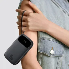 OEM Enerfill Powerbank Mit Display Und Usb-c-lightning-kabeln – Violett