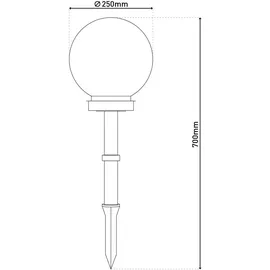 NÄVE Dekoleuchte Kunststoff H: 26 cm Solar weiß