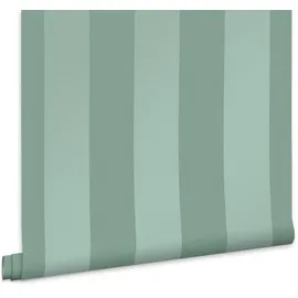Laura Ashley Vliestapete Lille Pearlescent Stripe FSC®de Green Grün FSC®