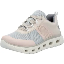 RIEKER Sport Sneaker, in veganer Verarbeitung, Freizeitschuh, Halbschuh, Schnürschuh RIEKER Sport hellbeige kombiniert 36