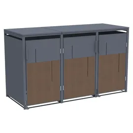 FM-SOLAR Mülltonnenbox 198 x 80 x 116 cm anthrazit