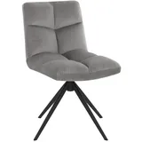 Home Deluxe Esszimmerstuhl NODA Samt Hellgrau 2er Set