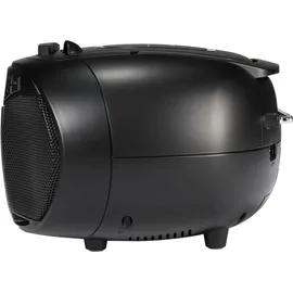 Medion E66476 Stereo Sound System (Boombox, CD-Player, MP3, Kassette, tragbarer Kassettenspieler für Kinder, UKW Radio, AUX, Kopfhörer, Netz & Batterie) schwarz