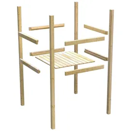 Karibu Spielturm Fidel 1,5 m Grau