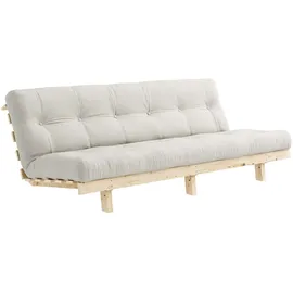 Karup Schlafsofa KARUP DESIGN "Lean 200 Schlafsofa, Gästebett, Sofa mit Futonmatratze", beige (natural), B:200cm H:73cm T:100cm, Bezug: 80% Baumwolle, 20% Polyester, Sofas, Schlafsofa, Inkl. Futonmatratze, Liegefläche 130x200 cm, FSC zertifizierte Kiefer