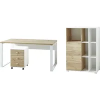 Germania Germania-Werke Möbel-Set »Lioni« 3-teilig, Schreibtisch, Rollcontainer, 3 OH Schrank braun
