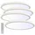 Luminea Slim-CCT-LED-Deckenleuchte 4er-Set spritzwassergeschützt IP44